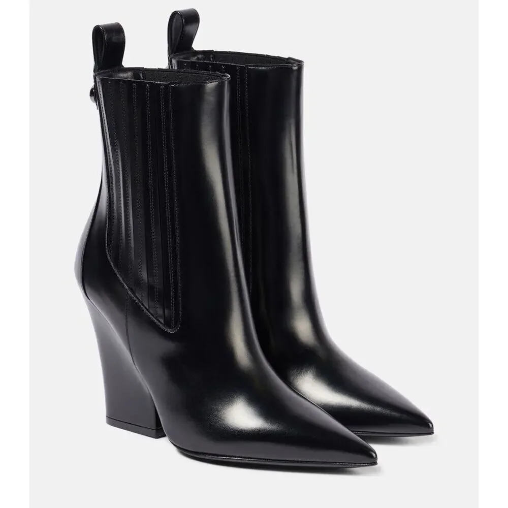 Valentino Garavani VLogo 75MM Lockette Beatle in Brushed Calfskin Boots